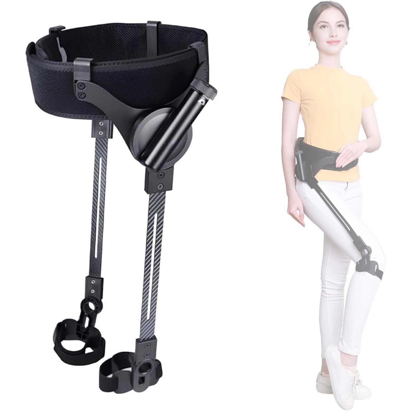 Exoesqueleto De Asistencia Para Caminar - Asistencia Biónica Para Piernas | Para Personas Mayores, 3 Niveles De Fuerza Ajustables, Ayuda Motorizada Para Rehabilitación De Piernas(Both Legs,S)