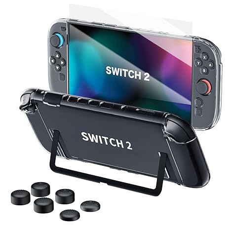 La Nintendo Switch 2 tiene un precio adecuado 8 61oCVt Yw+L. SX466 HEYSTOP Nintendo Switch 2 Case-Compatible with Nintendo Switch 2 Console and Joy-Con Controller with Screen Protector and Thumb Grips-Shock Absorption and AntiScratch Dockable