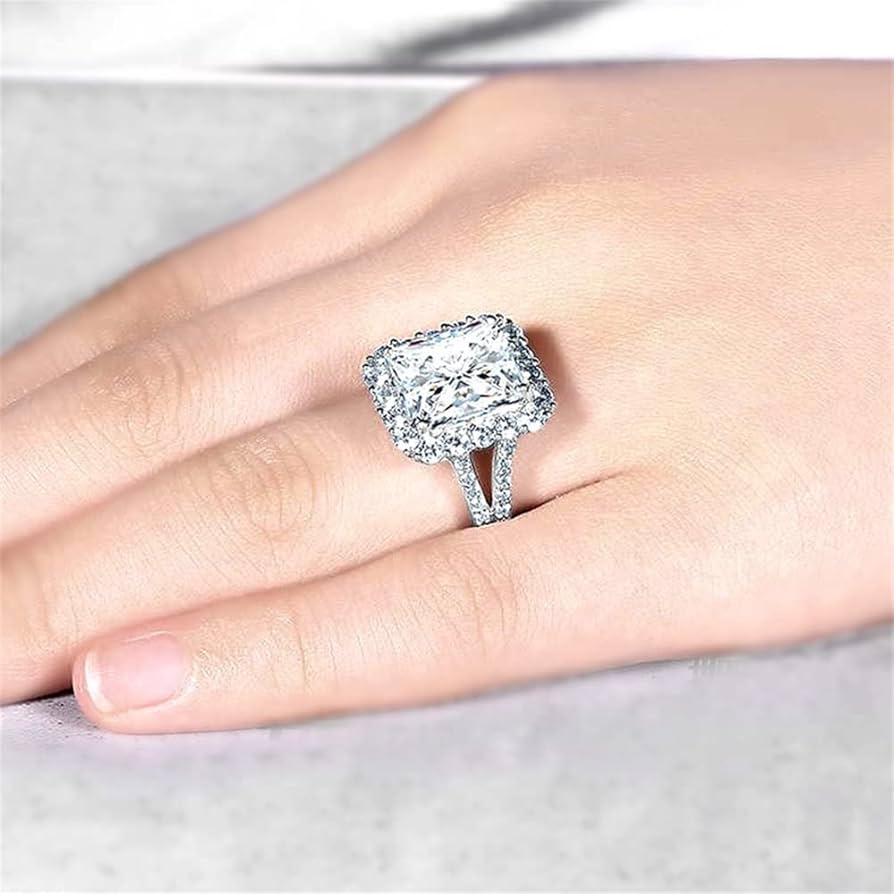 Amazon.com: HaoMo Princess Cut Square Simulation Diamond