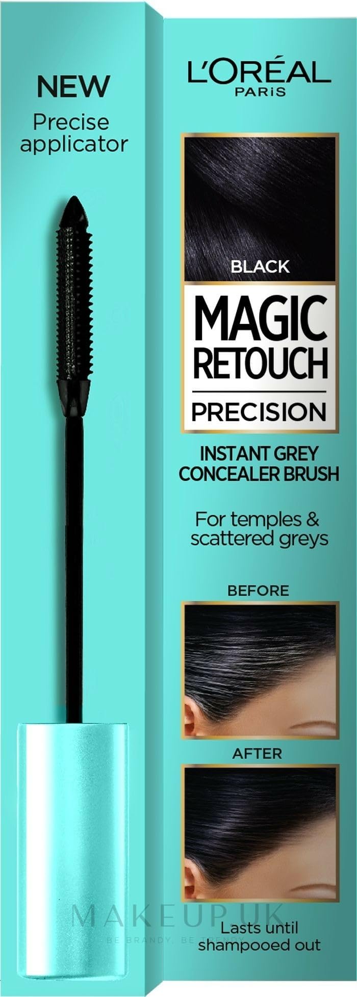 L’Oreal Magic Retouch Black Grey Root Concealer Brush | Instant Hair Touch Up | Temporary Root Cover | Precision Applicator | Lasts Until Shampoo-picture-52