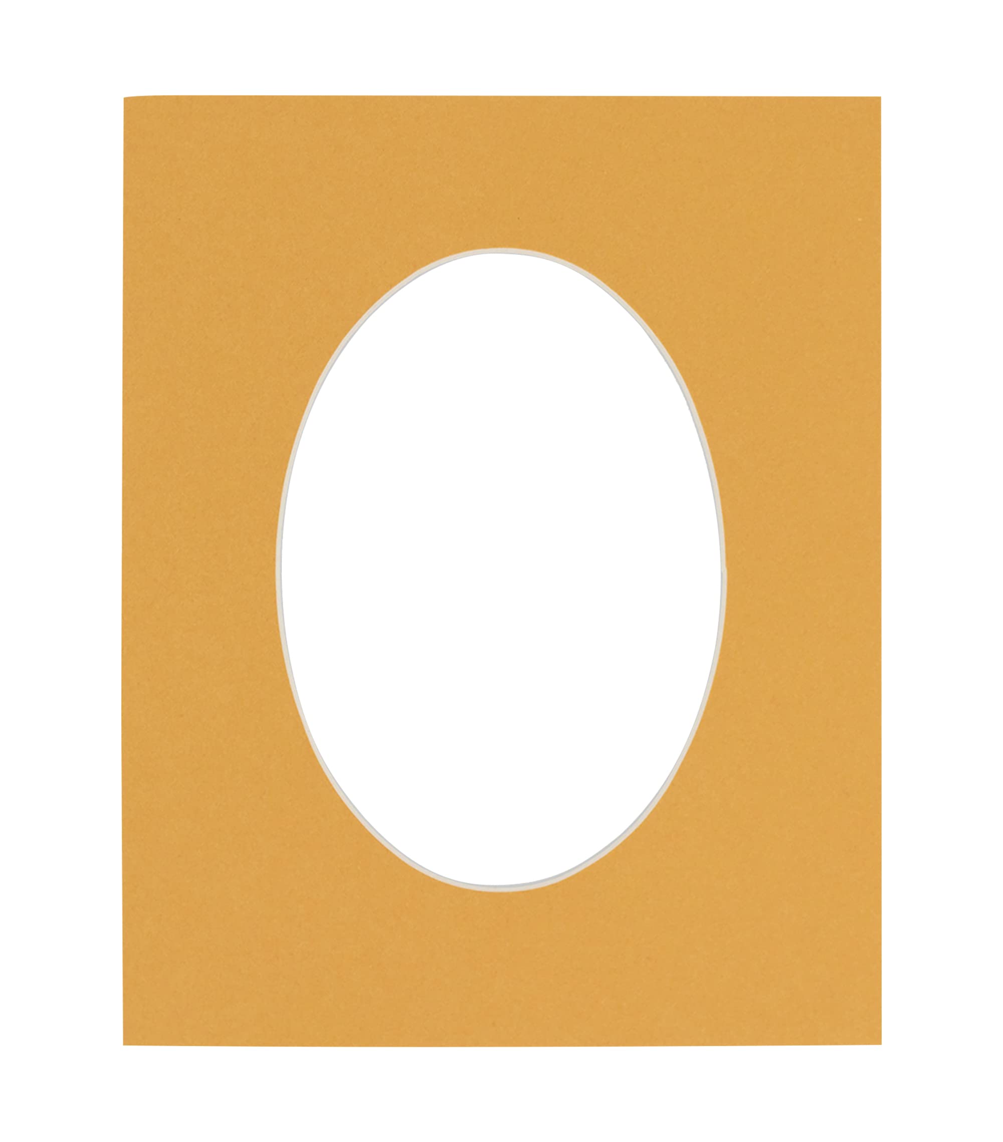 16x20 Mat Bevel Cut for 12x16 Photos - Precut Topaz Orange Oval Shaped Photo Mat Board Opening - Acid Free Matte to Protect Your Pictures - Bevel Cut for Family Photos, Pack of 1 Matboard Show Kit