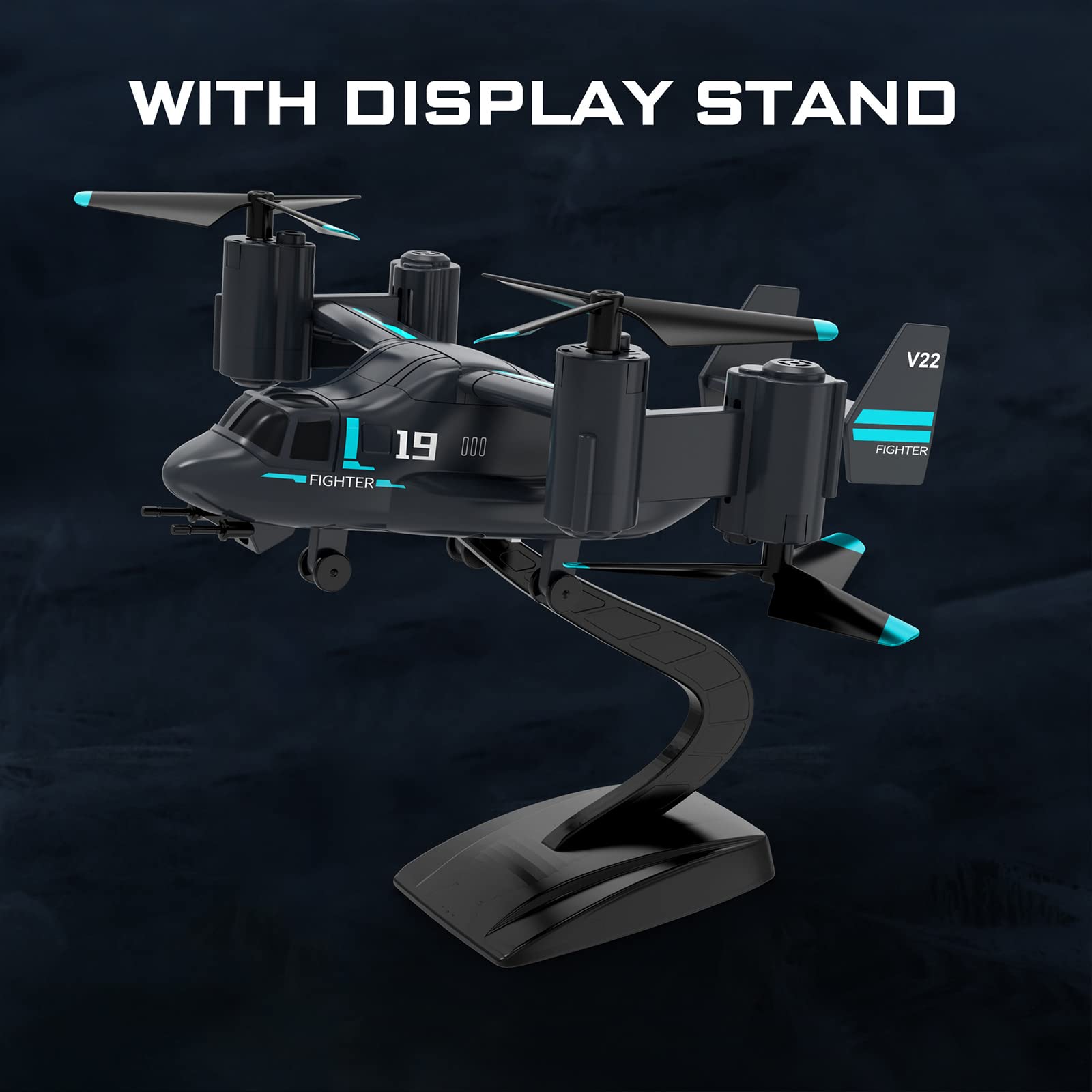 2.4G Elicottero Telecomandato: Camouflage Militare RC Aereo Con Giroscopio | 6 Canali Posizionati Altezza Interna RC Elicottero Con Telecamera 1080P 2 Batterie Giocattolo Regali (B)