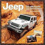 Jeep OFFICIAL | 2026 12 x 24 Inch (Hanging) Monthly Square Wall Calendar | Plastic-Free | BrownTrout | Offroad Motor Car
