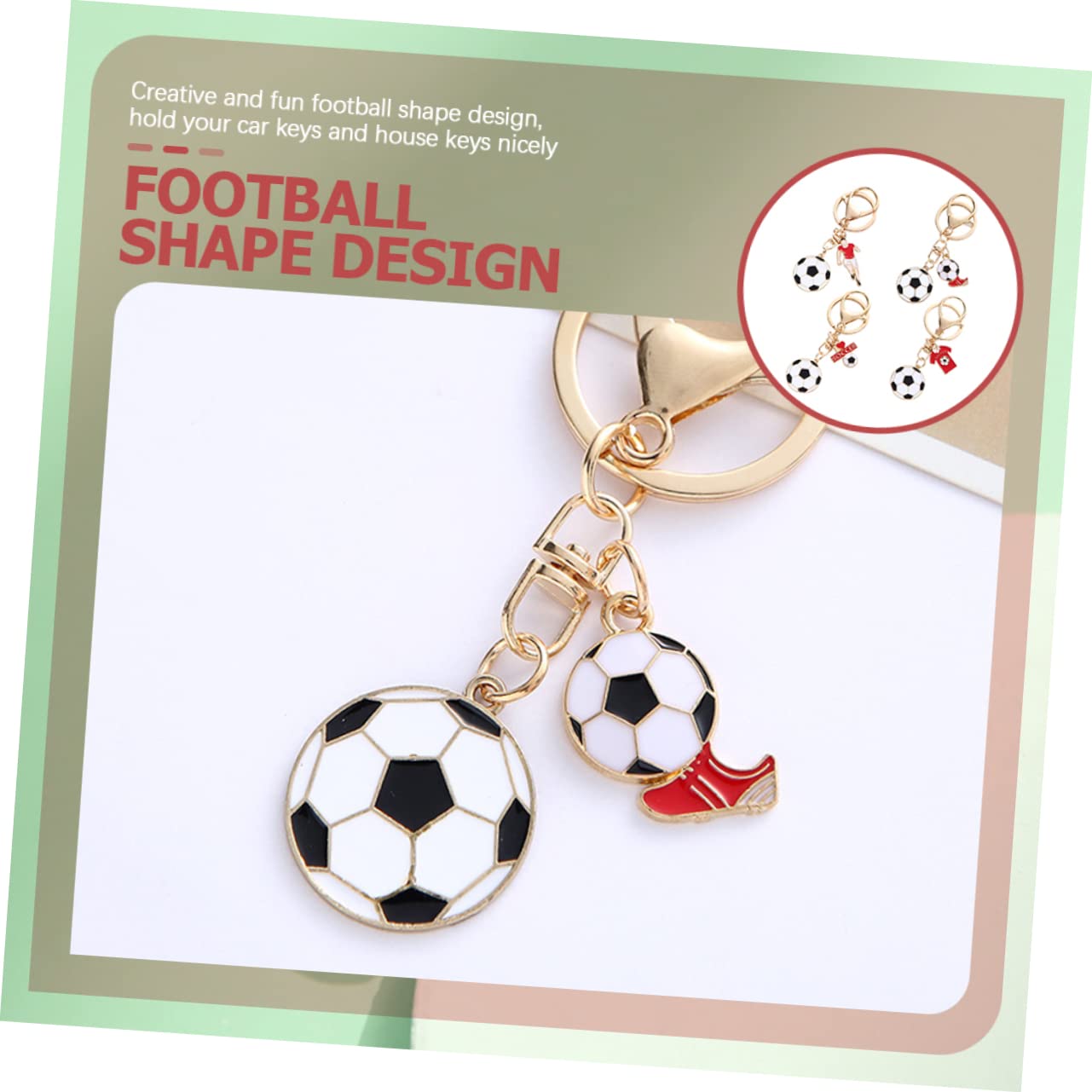 SUPVOX Llavero Con Dije De Fútbol ​​Llavero Con Tapa Deportivo Deportivo Con Dije Con Balón De Fútbol ​​ Colgante Decoración De Cumpleaños