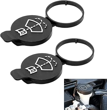 2 Pack Universal Windscreen Washer Fluid Reservoir Tank Caps for Most Cars