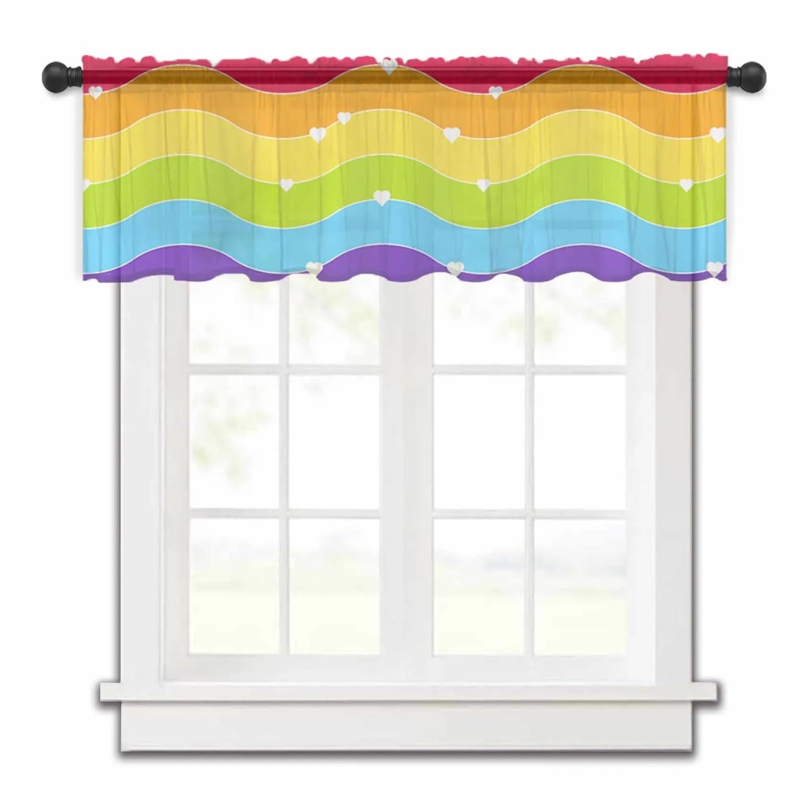 Voilage en tulle haut de gamme style arc-en-ciel pour décoration