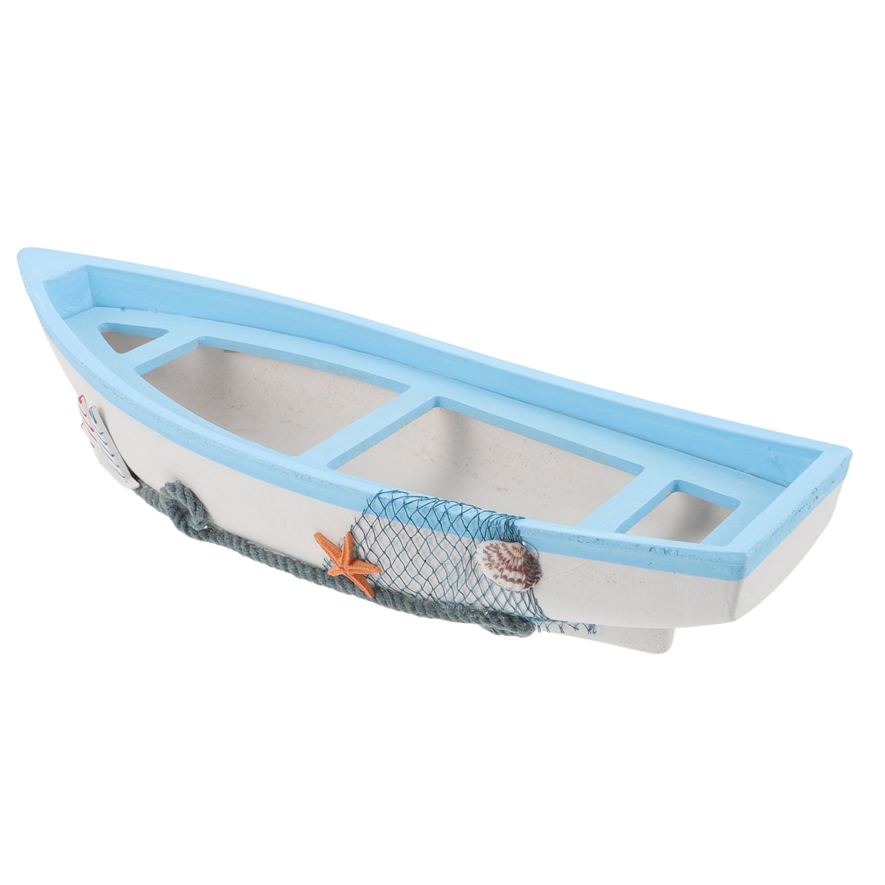 Tofficu Sailing Ship Decor Sailboat Model Ornament Mediterranean Nautical Home Decoration Wooden Craft for Coastal Themed Rooms and Unique