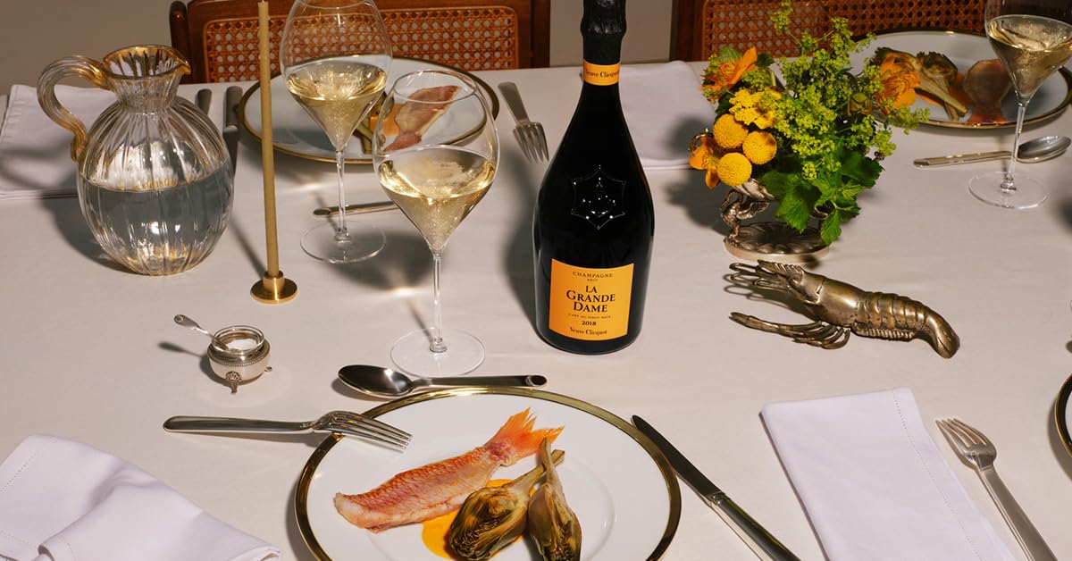 Veuve Clicquot La Grande Dame 2018 Champagner, 75cl, in Geschenkbox | Luxus-Jahrgangschampagner aus der Champagne | Kraftvoll, elegant & komplex | Hoher Pinot-Noir-Anteil | Für besondere Anlässe