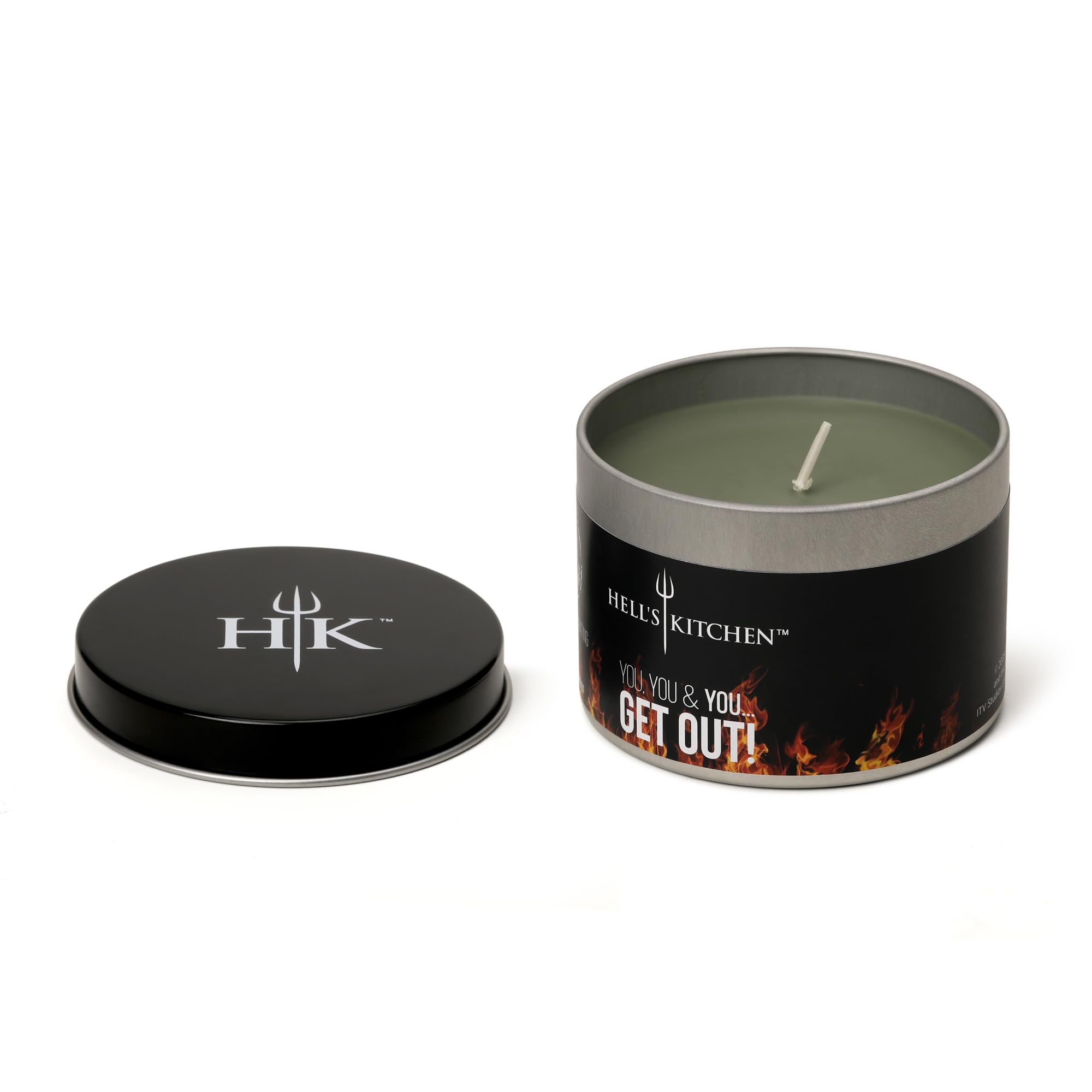 Hell’s Kitchen Scented Tin Candle – 180g Single Wick, 35 Hour Burn – Luxury Home Fragrance Candle, Natural Aroma, Gift Ready (Lime, Mandarin & Basil)