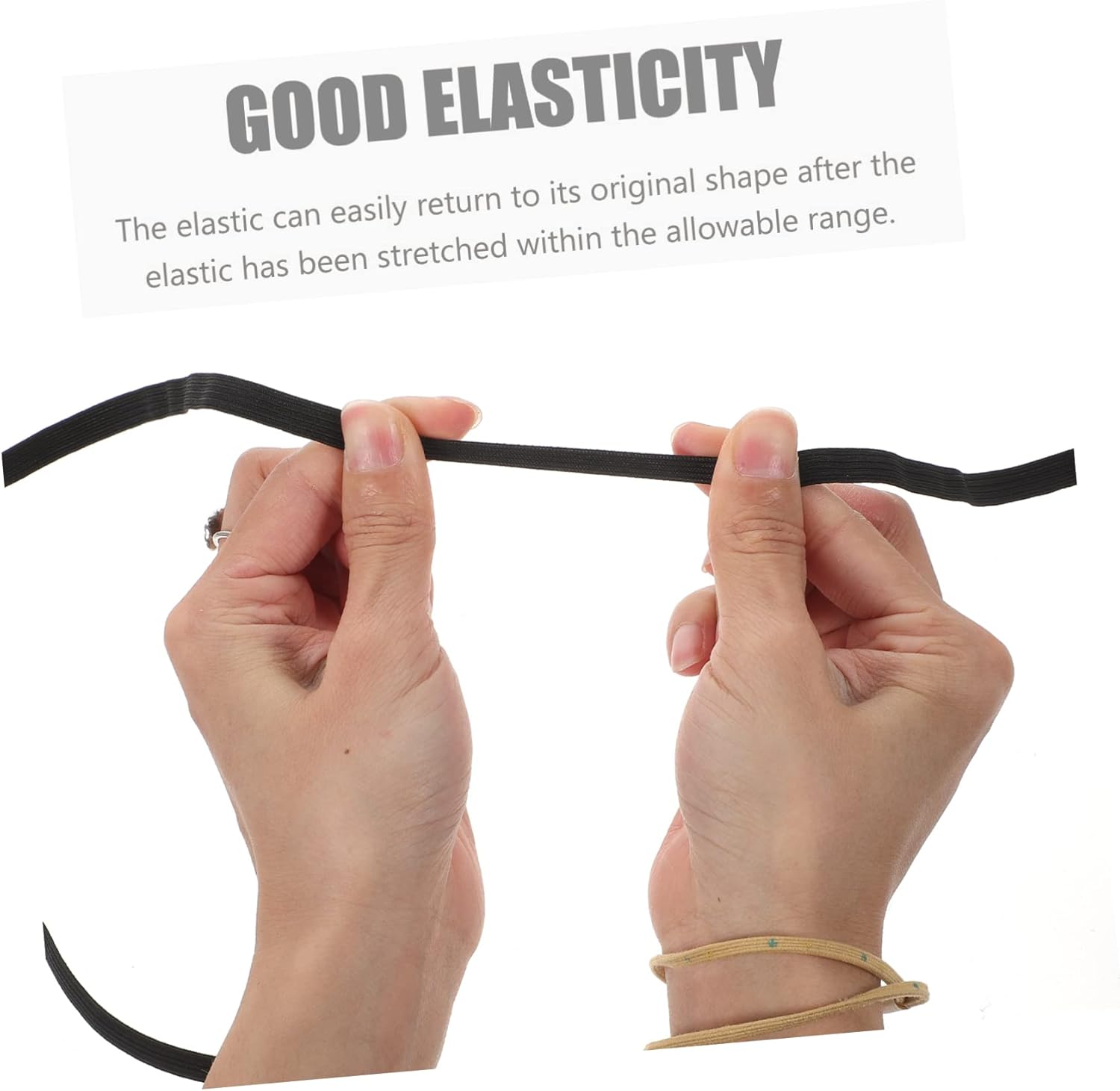 1roll Black Sewing Elastic Band for Projects Stretchable Material for Waistbands Necklines and Clothing Crafting