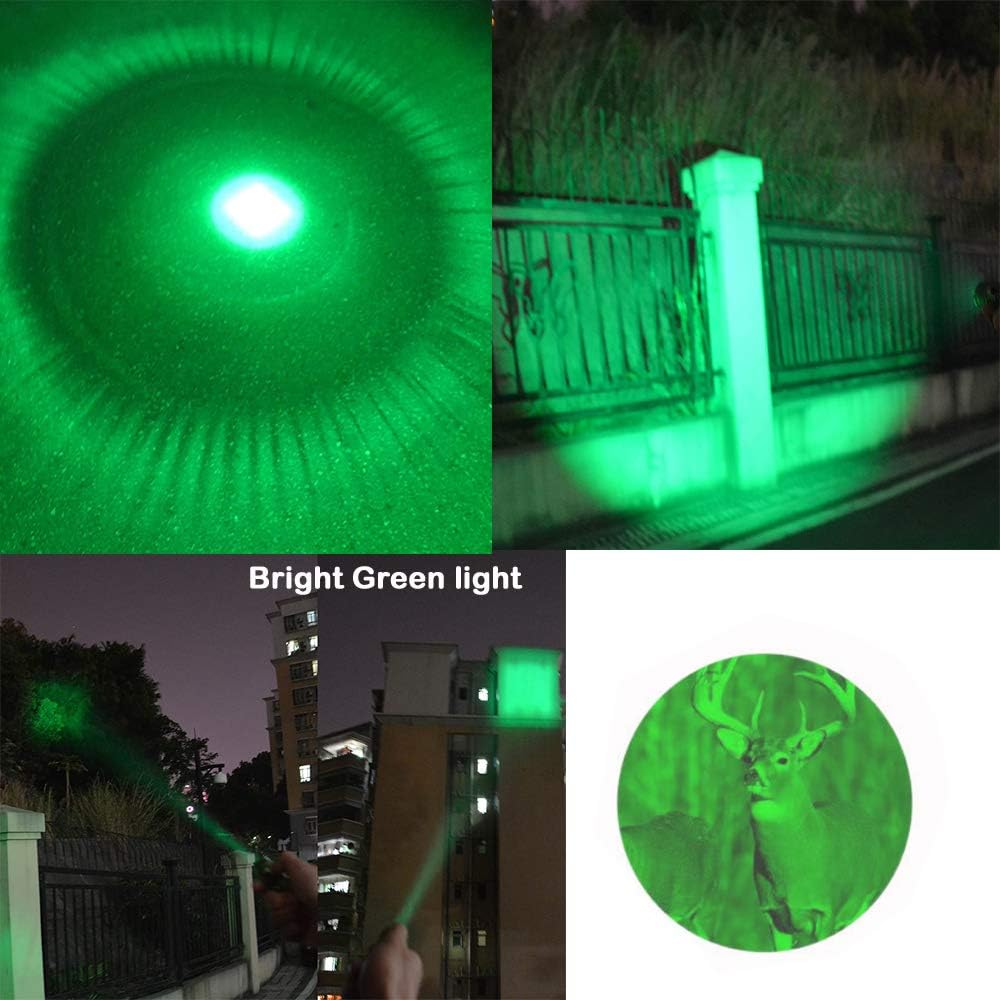 Multicolored Flashlight Pack: Red, Blue, Green, 395 UV, White LED