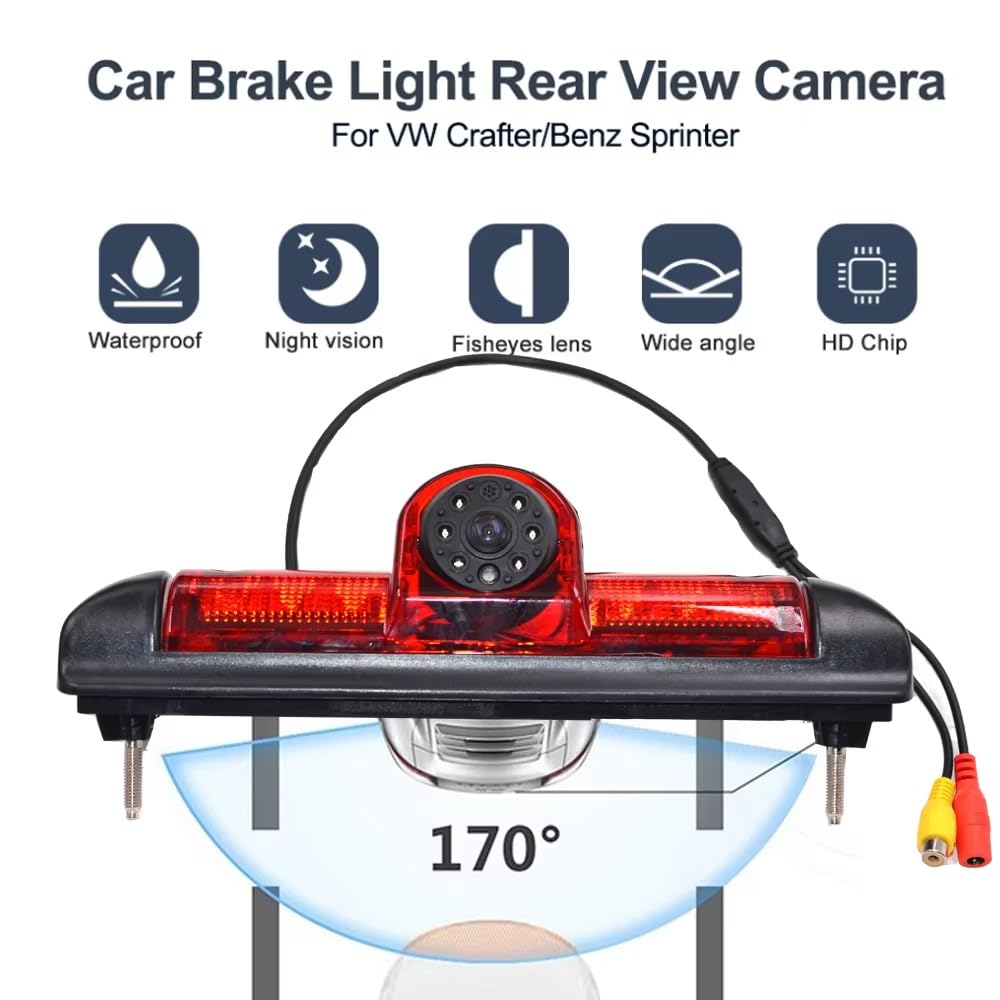 Retrocamera Per Citroen Per JUMPER III Telecamera Per Parcheggio Con Luce Di Stop A LED E Retrocamera Con Monitor Da 7 Pollici
