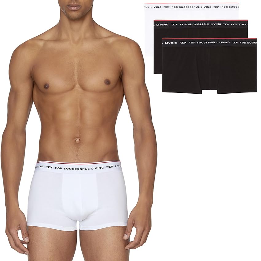Diesel Umbx-damienthreepack, Boxer Uomo, Multicolore (E4877-0jlai), XS (Pacco da 3)