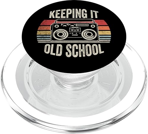 Keeping It Old School Retro Boombox PopSockets PopGrip for MagSafe