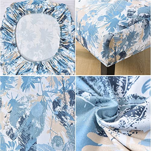 Fuloon Armless Accent Chair Slipcover, 2 Pieces Super Elasticity Printed Non-Slip Sofa Couch Chair Cover Furniture Protector For Living Room Hotel (Light Blue, 2 Pieces) #TOP4