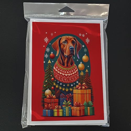 Miniatura 9 de Caroline's Treasures DAC3163GCA7P - Tarjetas de felicitación navideñas de Husky siberiano, paquete de 8 tarjetas en blanco con sobres, tamaño A7, 5