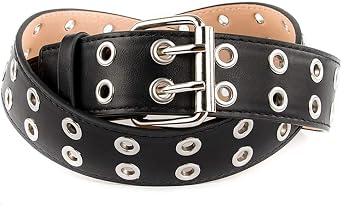 Vintage Rivet Women Punk Leather Belts Rock Motorcycle Waist Strap for Jeans