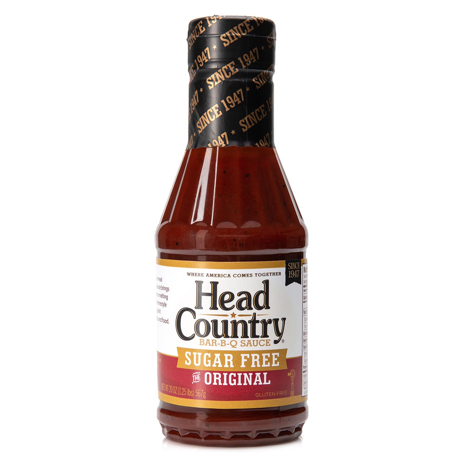 Head Country Sugar Free BarBQ Sauce, Original, Gluten Free Barbecue Sauce With No