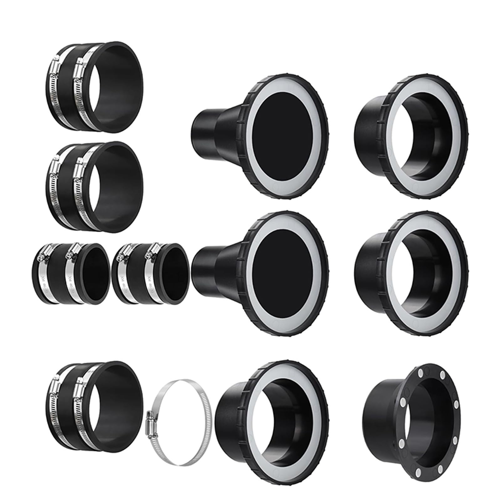 12PCS Woodworking Collector Adapters Simple Detach ABS for 4 Inch Hose Portable Collector Attachment