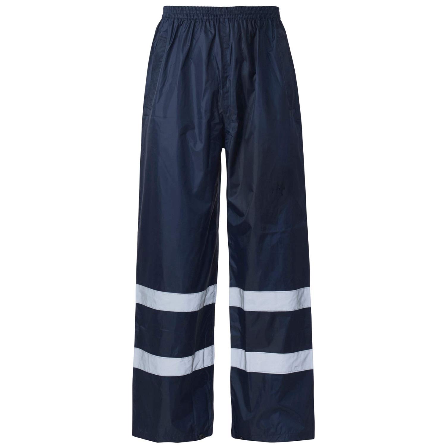 Shop Online Hi vis Visibility viz Over Trousers refelective Safety Work wear Waterproof Pant Size s - 5XL (Navy, l)