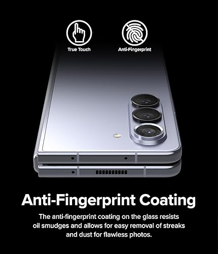 Miniatura 9 de Ringke Marco de lente de cámara compatible con Samsung Galaxy Z Fold 5, protector de lente de cámara, cubiertas de vidrio templado y marcos de