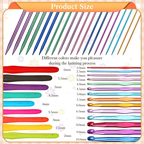 Jexine 124-Piece Complete Knitting and Crochet Starter Kit #TOP27