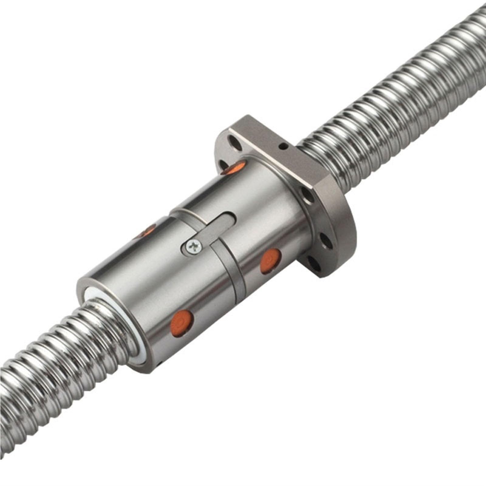 Zestaw śrub kulowych, C7 DFU2505 Walcowana śruba kulowa Podwójna nakrętka bez końca Gwint RH 25x5 mm 100-1000(100mm)