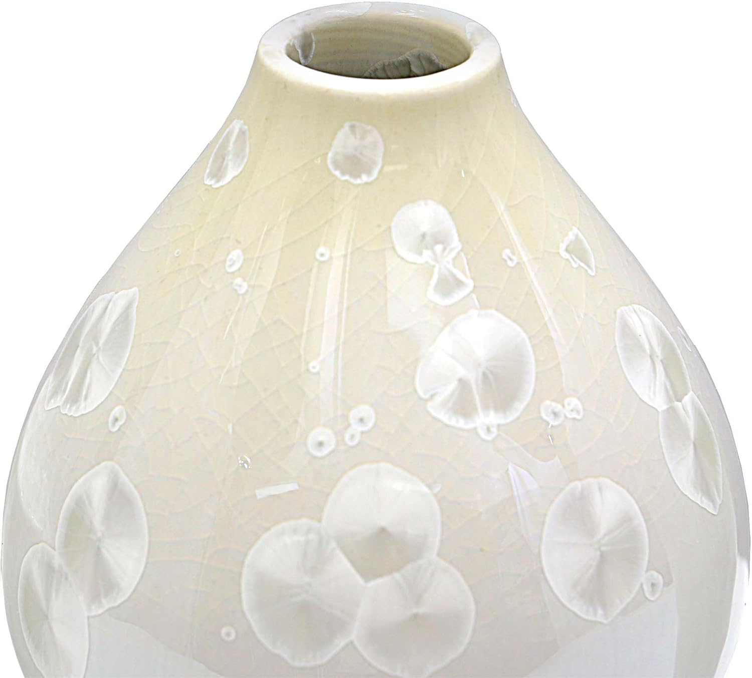 STORY&SUNS Handmade Crystalline Glaze Ceramic Vase Double-Gourd Porcelain Vase Decorative Bud Vase for Tabletop, Mantel & Shelves