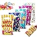 Happy Birthday Sacs de Fête, 50 Pcs Sac Cadeau d'anniversaire pour Enfants Garçons Filles Fournitures de Fête, Petits Sacs-cadeaux en Plastique pour Faveur Bonbons Traiter Présent Biscuits,5 Couleurs