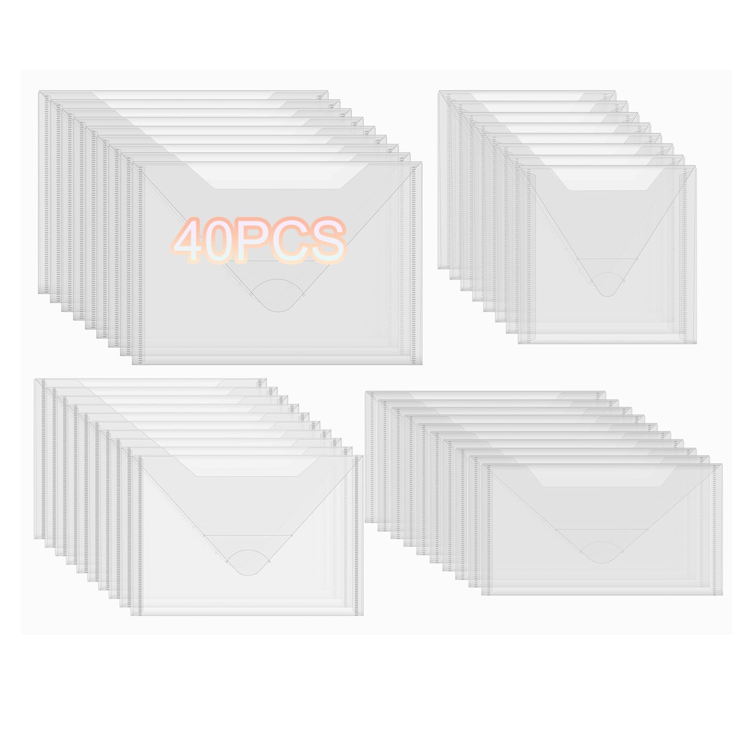 40 PCS Stamp and Die Storage Pockets 48 Label Stickers 4 Sizes Scrapbooking Storage Die Cuts Storage for Storage Card Making DIY Scrapbooking Paper, Cutting Dies Stencil Clear Stamp Crafts Storage