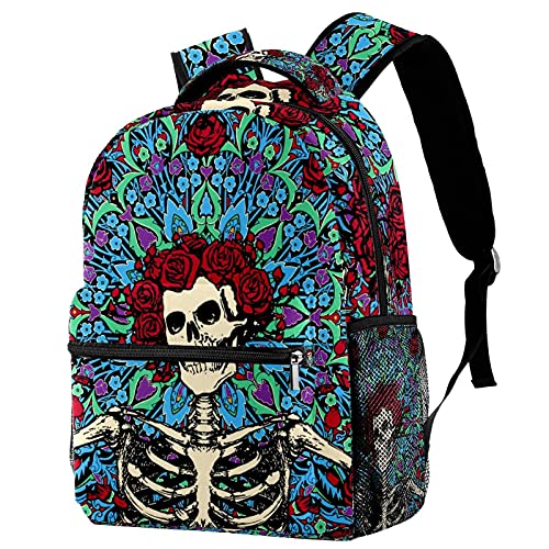 Sac à dos léger pour ordinateur portable enfant tête de mort