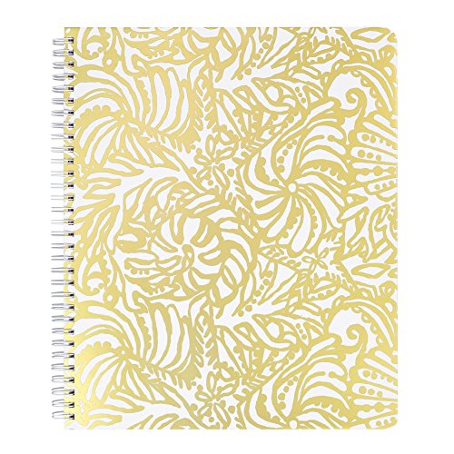 Carnet de notes luxe Lilly Pulitzer couverture rigide et spirale dorée raffinée