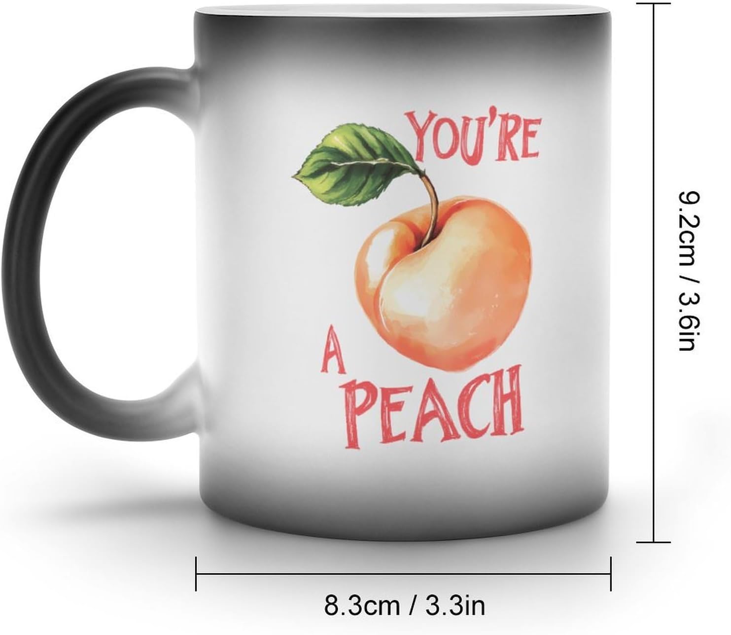 You're A Peach Color Changing Mug Heated Ceramic Cup Heat Sensitive Coffee Mug Fun Gift