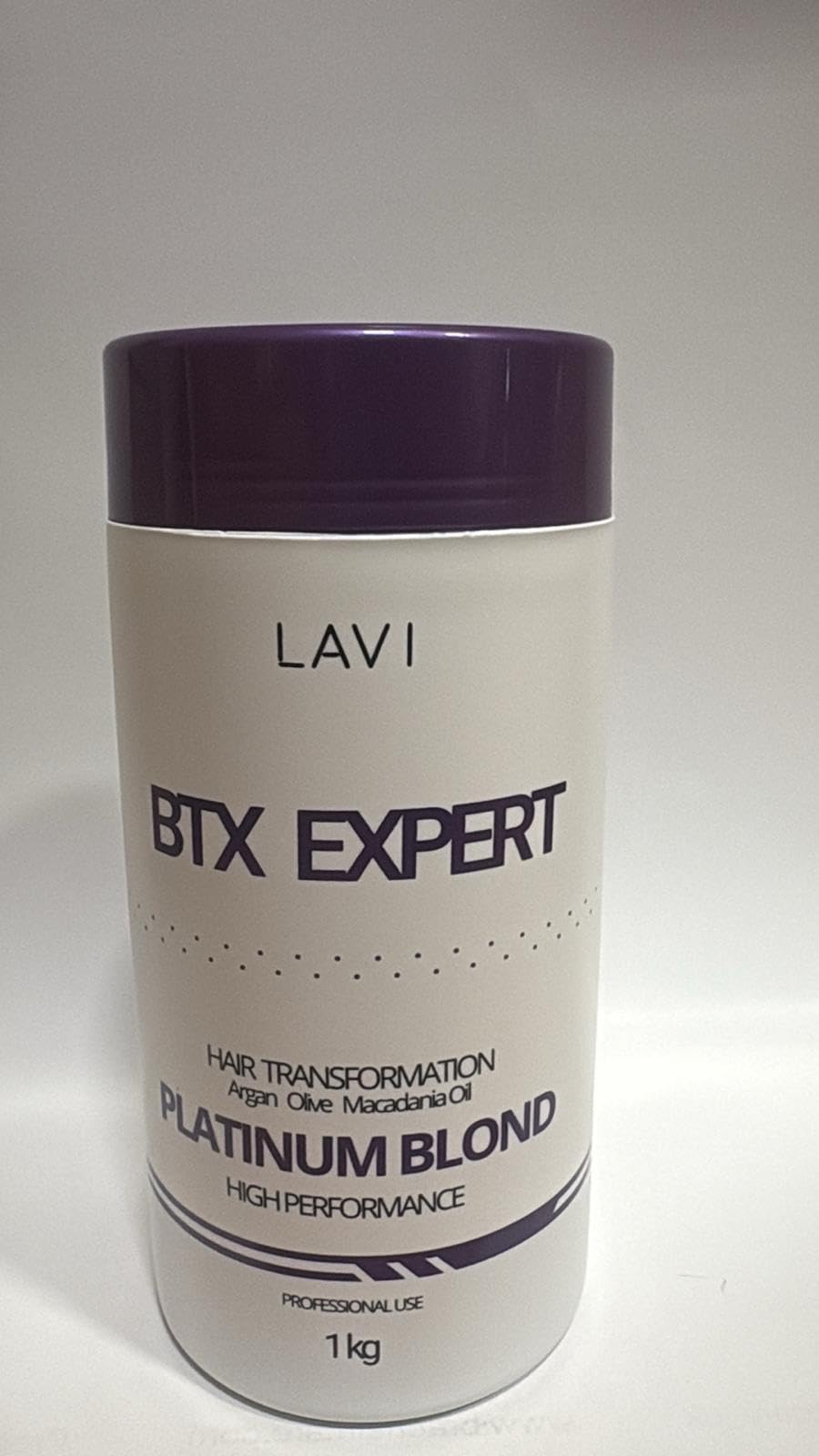 LAVI BTX EXPERT Profesjonalna pielęgnacja włosów platynowy blond z olejkami arganowymi, oliwkowymi i makadamia, 1 kg