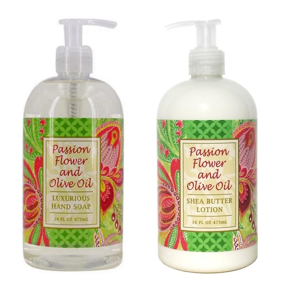 Greenwich Bay Lavender Chamomile Liquid Hand Soap & Lotion Combo with Shea Butter - Botanical Collection - Beautiful Packaging - 16 Ounce Each Bottle (Lavender Chamomile)