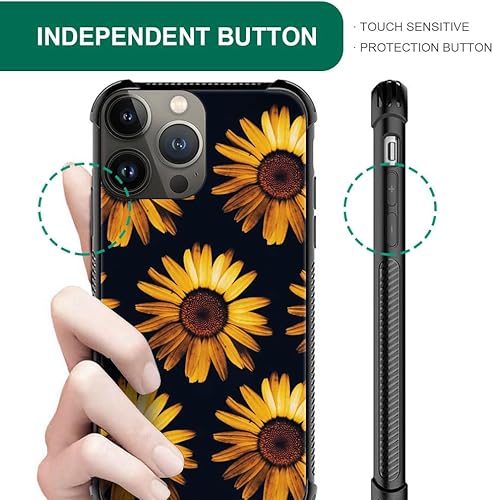 Miniatura 3 de DAIZAG Funda compatible con iPhone 15 Pro Max, diseño Art Sunflower iPhone 15 Pro Max para hombre y mujer, protección completa, a prueba de golpes,