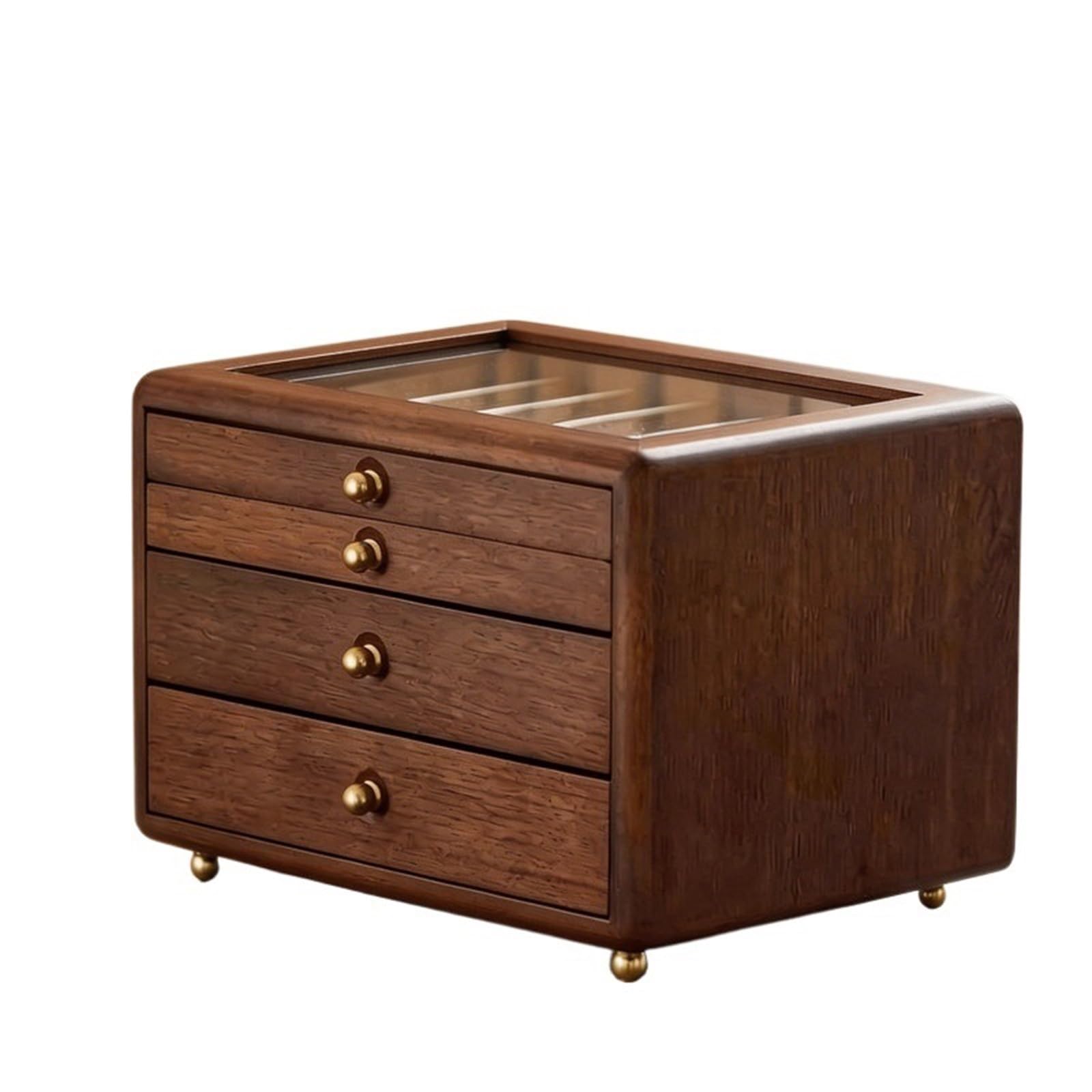 CLQYXRMVC Jewelery Box Wooden Jewelry Box Vintage Multi-Tier Organizer for, Necklaces, Earrings, and Rings Jewellry Organizer Case(Large)