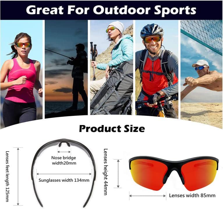 Miniatura 6 de POLARS DESIGN Gafas de sol fotocrómicas polarizadas para deportes al aire libre para hombres y mujeres TR90 marco protección UV para pesca correr