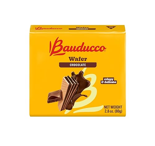 Miniatura 9 de Bauducco Obleas  Galletas crujientes y delicadas rellenas de crema de triple capa de 9 onzas (vainilla)