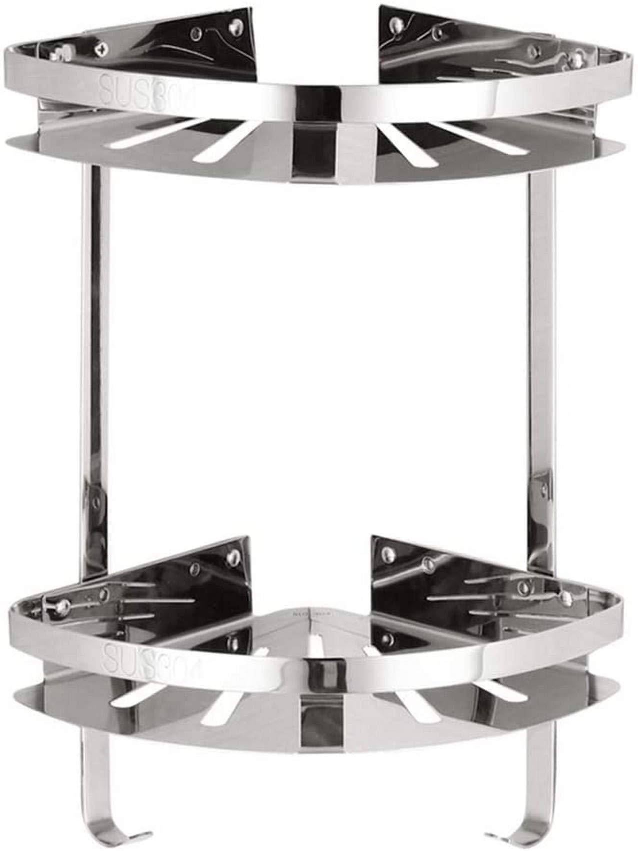 Bathroom Shelf Shower Caddy Triangle Space Wall Mount 304 Stainless Steel Kitchen Storage Basket Corner Shelves 3tier Color