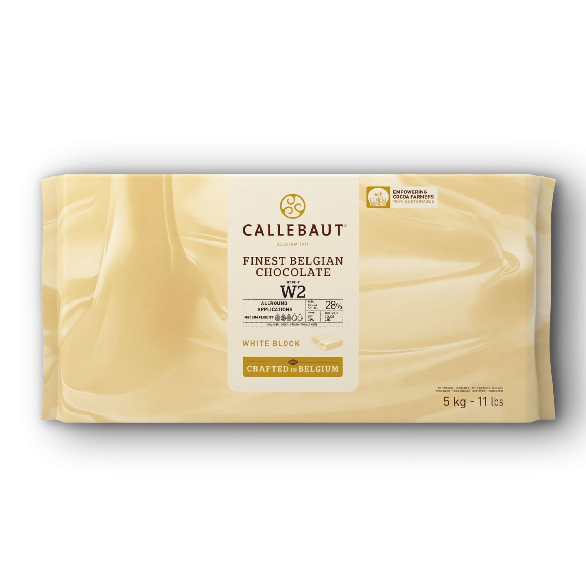 Callebaut W2 28% Bloque de Chocolate Blanco (pack) 5kg