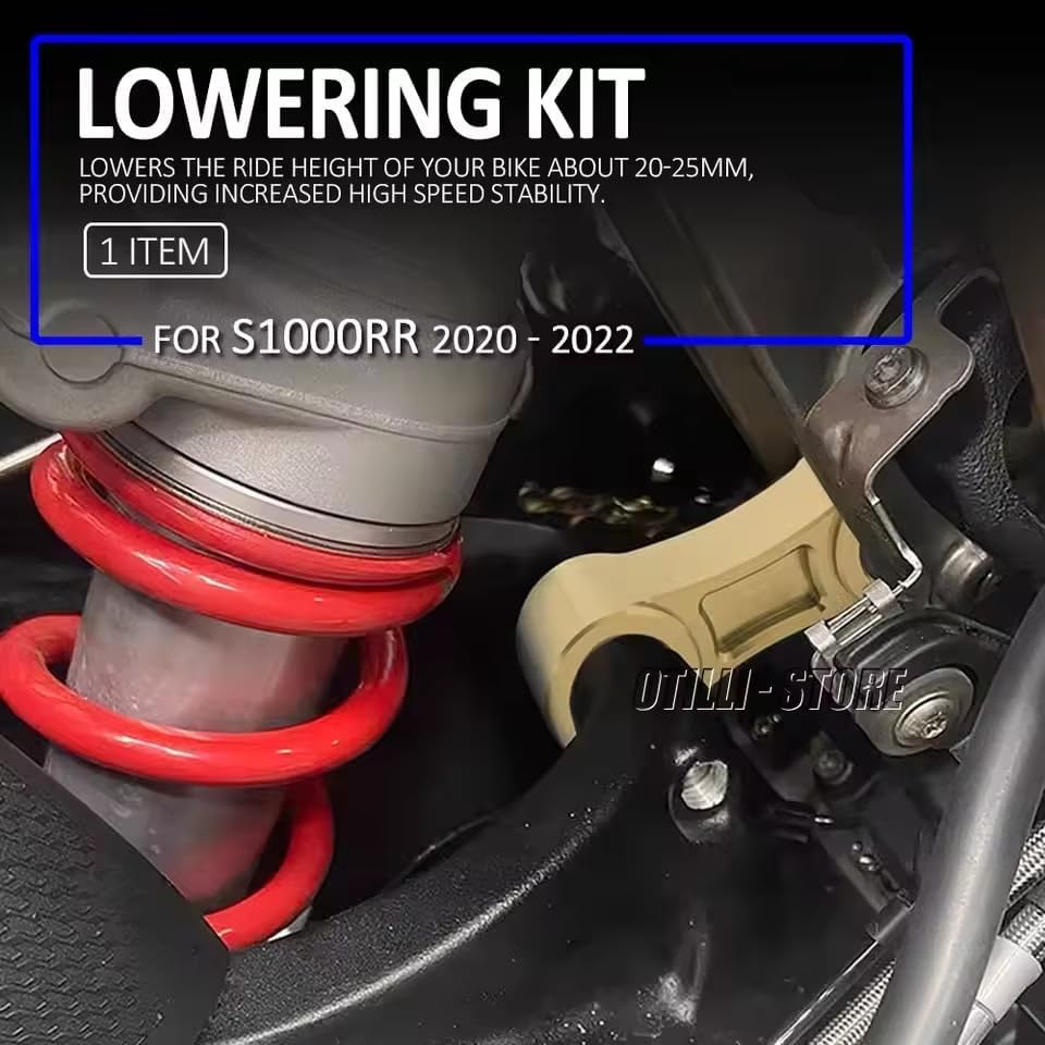 Motorcycle Accessories Lowering Links Kit For BMW S1000RR 2019-2023 2022 K67 Dog Bone Body Lowered Lowering Seat Link Kit (Logo)