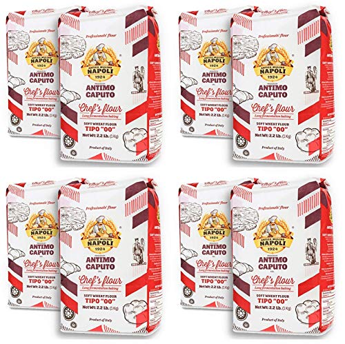 Antimo Caputo Chefs Flour 2.2 LB (Pack of 2) - Italian Double Zero 00 - Soft Wheat for Pizza Dough, Bread, & Pasta (SÐµt Ð¾f FÐ¾ur)
