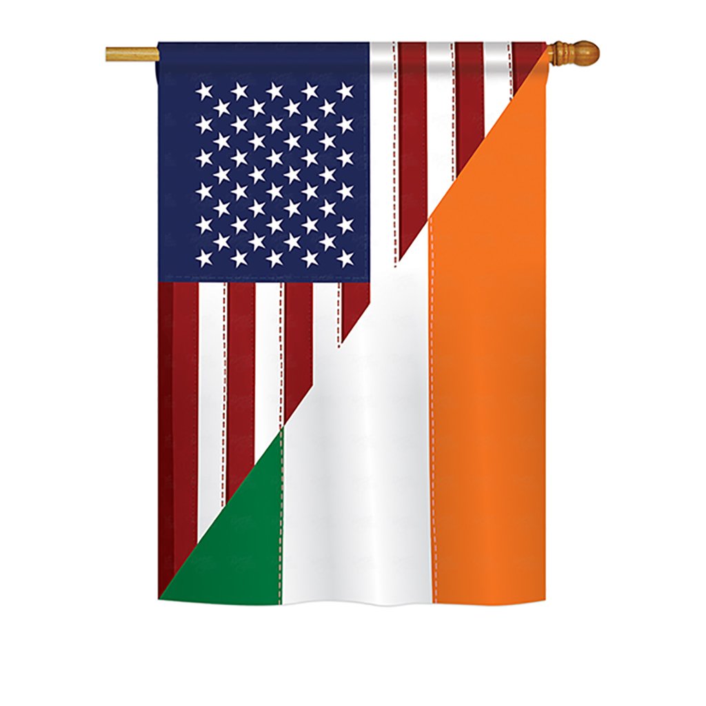 Breeze Decor FS-H-108237-IP Regional American Alliance World Country Particular Area US Irish Friendship, Made in USA