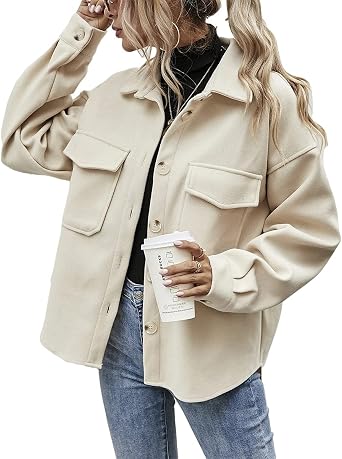Hongqizo Women Long Sleeve Button Front 