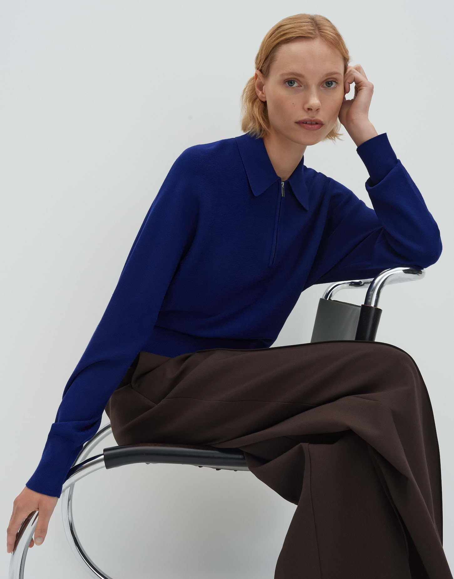 someday Damen Pullover | TINEKI Loose Strickpullover mit Polokragen