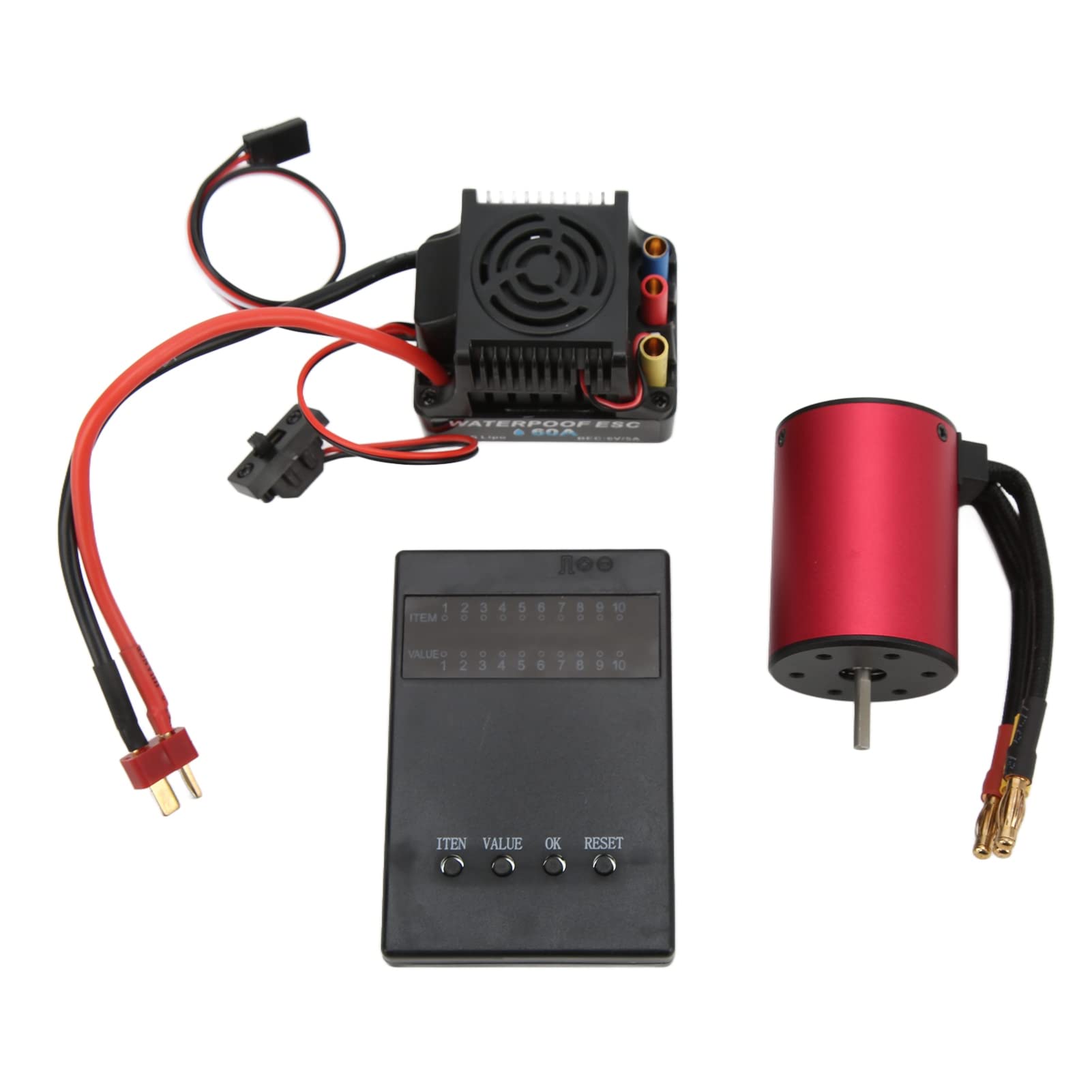 Yctze Wysokowydajny Zestaw ESC Silnika 5200KV do Samochodów RC/10 z kartą Programatora i aluminiową obudową