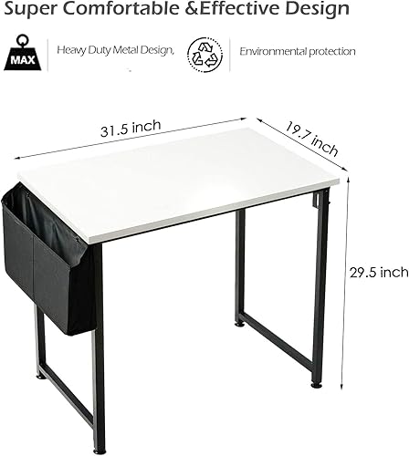 Miniatura 32 de Lufeiya Escritorio pequeño para espacios pequeños, escritorio de estudio de 32 pulgadas para dormitorio, mesa auxiliar simple y moderna para