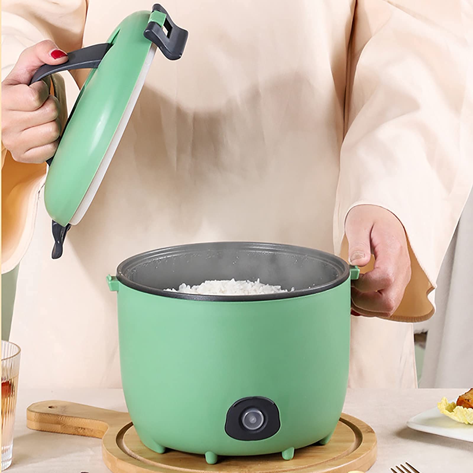 Wakects Kleiner Reiskocher, tragbarer Reiskocher, 12 V für Auto, Heiz