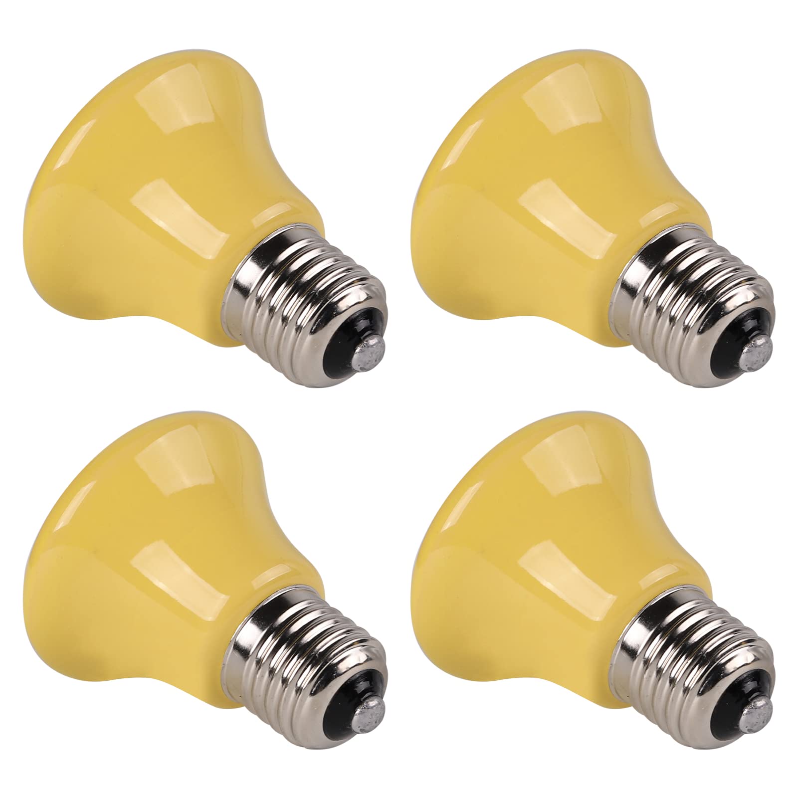 100W Mini Ceramic Heat Emitter No Light Emitting,Reptile Heat Bulb Infrared Bulb for Turtle,Chicken, Brooder Coop, Reptile Amphibian - 4 Pack